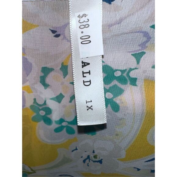 NEW WITHOUT TAGS EMERALD Beautiful Yellow floral bohemian kimono cardigan duster - Picture 6 of 7